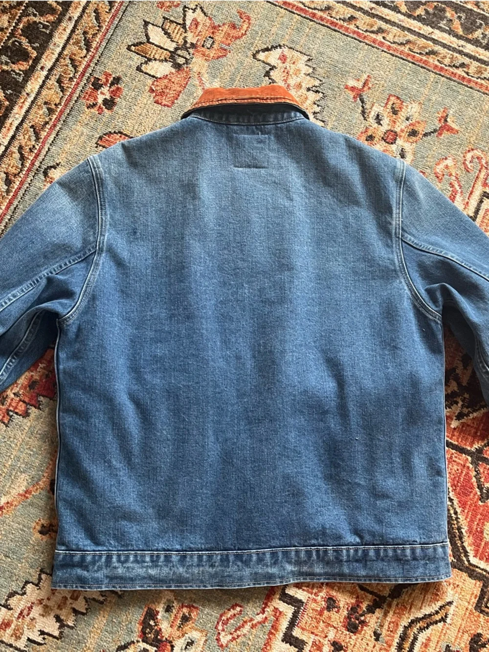 Imogene + Willie - quilt lined washed denim chore coat, size large - Picture 3 of 4